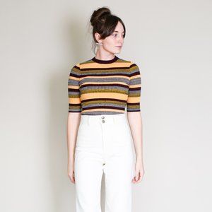 Apiece Apart Striped Knit Sweater Top